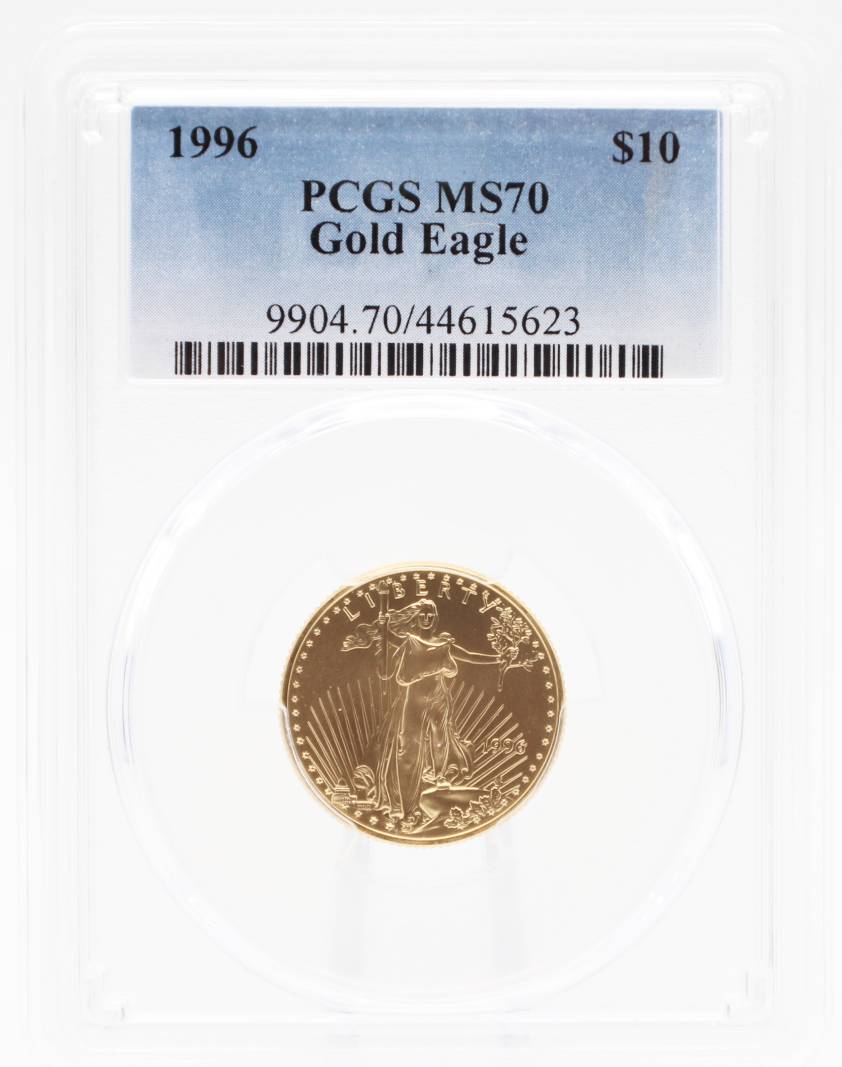 PCGS PR67DCAM マン島 1996 10E銀貨 スペイン加盟10年 1996 PCGS MS70 $10 Gold American Eagle